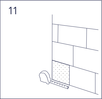 Measure the cut on the corner