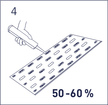 Apply the silicone in the holes
