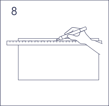 Mark the center of the following tile