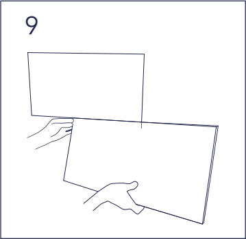 Align the following tile with the center of the wall