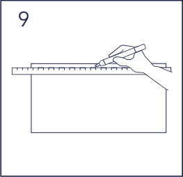 Mark the center of the following tile